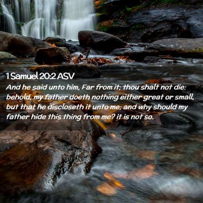 Picture 02 - 1 Samuel 20:2 ASV - And he said unto him, Far from it; thou shalt not - Bible Verse Picture