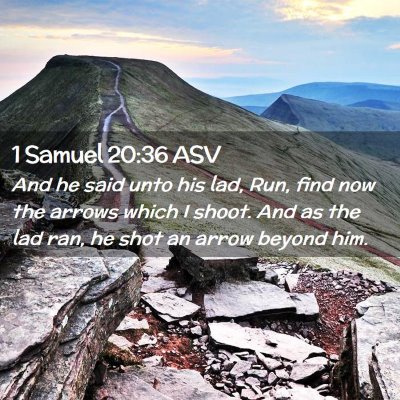 Picture 02 - 1 Samuel 20:36 ASV - And he said unto his lad, Run, find now the - Bible Verse Picture