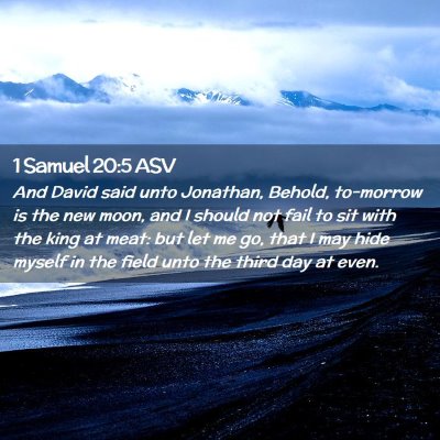 Picture 02 - 1 Samuel 20:5 ASV - And David said unto Jonathan, Behold, to-morrow - Bible Verse Picture