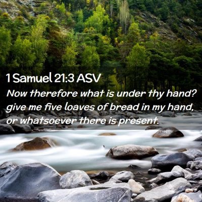 Picture 02 - 1 Samuel 21:3 ASV - Now therefore what is under thy hand? give me - Bible Verse Picture