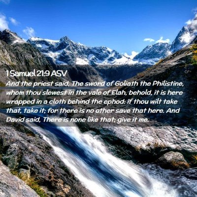 Picture 02 - 1 Samuel 21:9 ASV - And the priest said, The sword of Goliath the - Bible Verse Picture