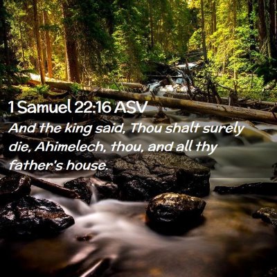 Picture 02 - 1 Samuel 22:16 ASV - And the king said, Thou shalt surely die, - Bible Verse Picture