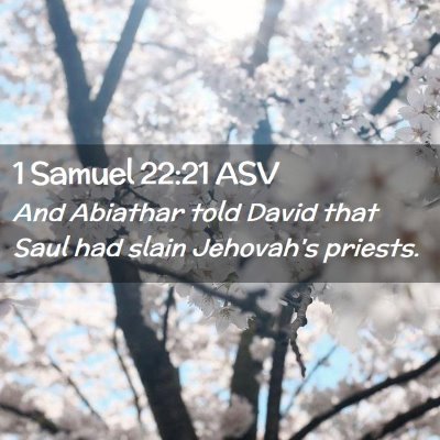 Picture 02 - 1 Samuel 22:21 ASV - And Abiathar told David that Saul had slain - Bible Verse Picture