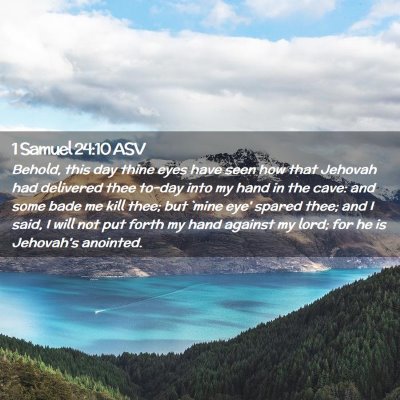 Picture 02 - 1 Samuel 24:10 ASV - Behold, this day thine eyes have seen how that - Bible Verse Picture