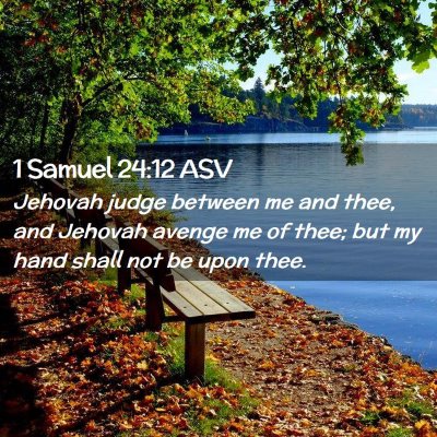 Picture 02 - 1 Samuel 24:12 ASV - Jehovah judge between me and thee, and Jehovah - Bible Verse Picture