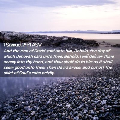 Picture 02 - 1 Samuel 24:4 ASV - And the men of David said unto him, Behold, the - Bible Verse Picture