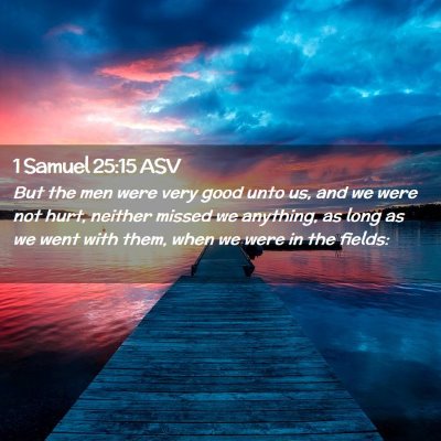 Picture 02 - 1 Samuel 25:15 ASV - But the men were very good unto us, and we were - Bible Verse Picture
