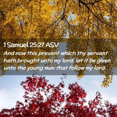 Picture 02 - 1 Samuel 25:27 ASV - And now this present which thy servant hath - Bible Verse Picture
