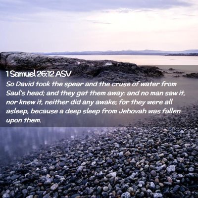 Picture 02 - 1 Samuel 26:12 ASV - So David took the spear and the cruse of water - Bible Verse Picture