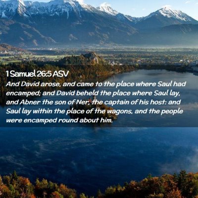 Picture 02 - 1 Samuel 26:5 ASV - And David arose, and came to the place where Saul - Bible Verse Picture