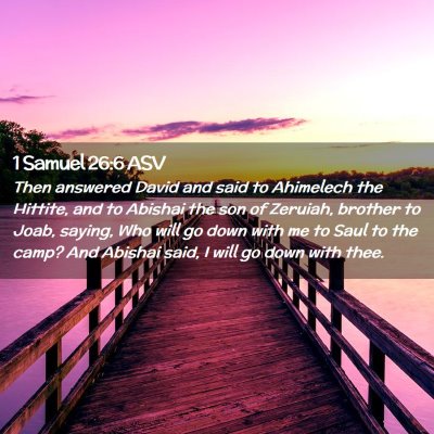 Picture 02 - 1 Samuel 26:6 ASV - Then answered David and said to Ahimelech the - Bible Verse Picture
