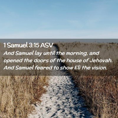 Picture 02 - 1 Samuel 3:15 ASV - And Samuel lay until the morning, and opened the - Bible Verse Picture