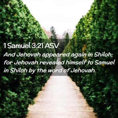 Picture 02 - 1 Samuel 3:21 ASV - And Jehovah appeared again in Shiloh; for Jehovah - Bible Verse Picture