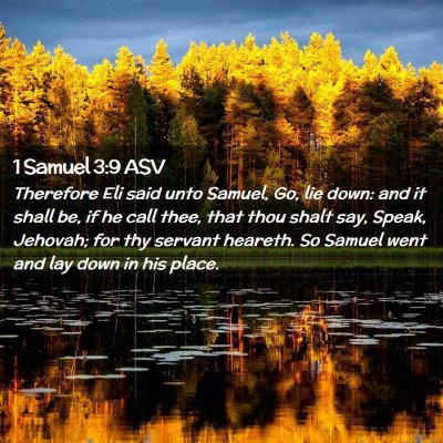 Picture 02 - 1 Samuel 3:9 ASV - Therefore Eli said unto Samuel, Go, lie down: and - Bible Verse Picture