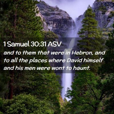 Picture 02 - 1 Samuel 30:31 ASV - and to them that were in Hebron, and to all the - Bible Verse Picture