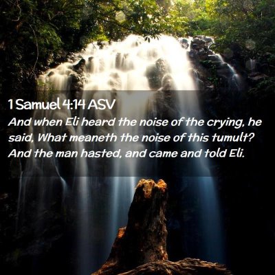 Picture 02 - 1 Samuel 4:14 ASV - And when Eli heard the noise of the crying, he - Bible Verse Picture