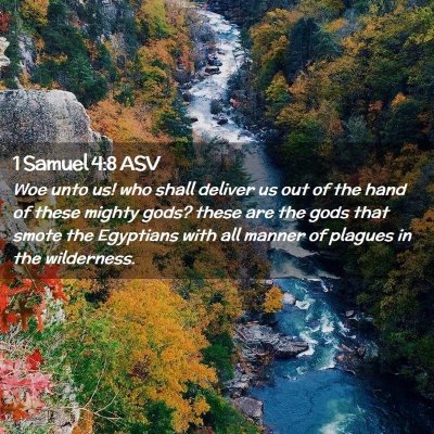 Picture 02 - 1 Samuel 4:8 ASV - Woe unto us! who shall deliver us out of the hand - Bible Verse Picture