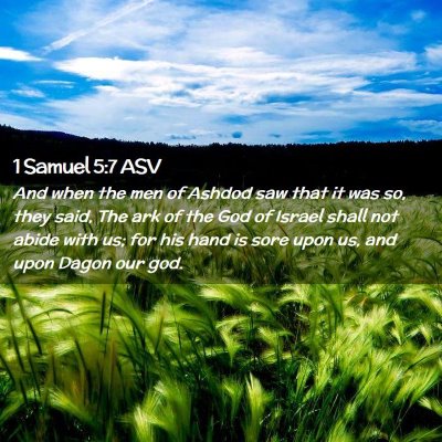 Picture 02 - 1 Samuel 5:7 ASV - And when the men of Ashdod saw that it was so, - Bible Verse Picture