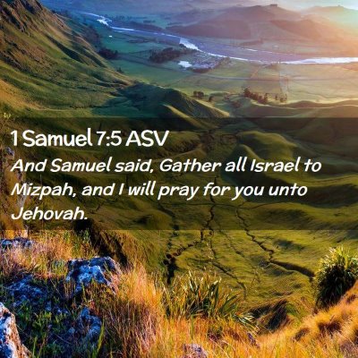 Picture 02 - 1 Samuel 7:5 ASV - And Samuel said, Gather all Israel to Mizpah, and - Bible Verse Picture
