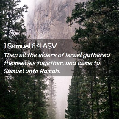Picture 02 - 1 Samuel 8:4 ASV - Then all the elders of Israel gathered themselves - Bible Verse Picture