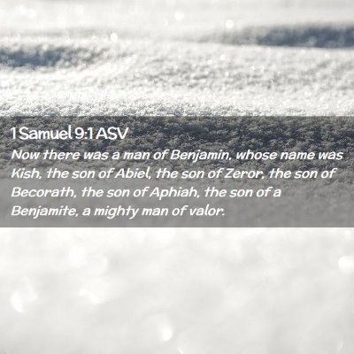 Picture 02 - 1 Samuel 9:1 ASV - Now there was a man of Benjamin, whose name was - Bible Verse Picture
