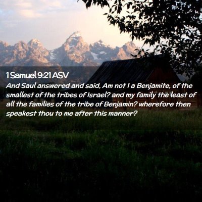 Picture 02 - 1 Samuel 9:21 ASV - And Saul answered and said, Am not I a Benjamite, - Bible Verse Picture