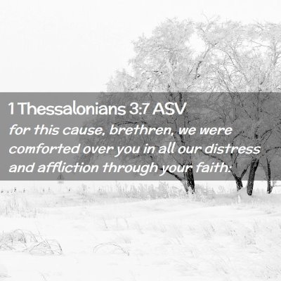 Picture 02 - 1 Thessalonians 3:7 ASV - for this cause, brethren, we were comforted over - Bible Verse Picture