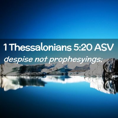 Picture 02 - 1 Thessalonians 5:20 ASV - despise not - Bible Verse Picture