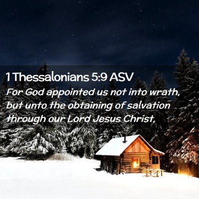 Picture 02 - 1 Thessalonians 5:9 ASV - For God appointed us not into wrath, but unto the - Bible Verse Picture