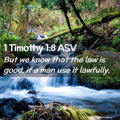Picture 02 - 1 Timothy 1:8 ASV - But we know that the law is good, if a man use it - Bible Verse Picture