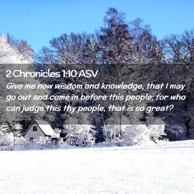 Picture 02 - 2 Chronicles 1:10 ASV - Give me now wisdom and knowledge, that I may go - Bible Verse Picture