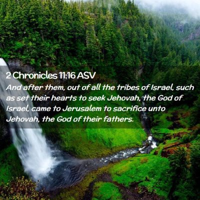 Picture 02 - 2 Chronicles 11:16 ASV - And after them, out of all the tribes of Israel, - Bible Verse Picture