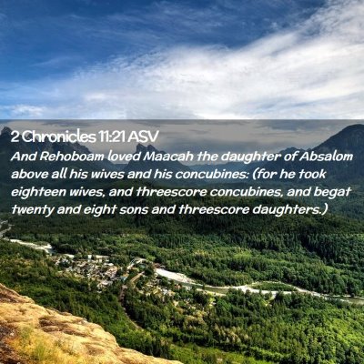 Picture 02 - 2 Chronicles 11:21 ASV - And Rehoboam loved Maacah the daughter of Absalom - Bible Verse Picture