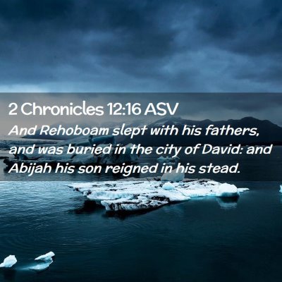 Picture 02 - 2 Chronicles 12:16 ASV - And Rehoboam slept with his fathers, and was - Bible Verse Picture