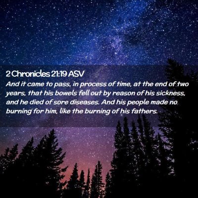 Picture 02 - 2 Chronicles 21:19 ASV - And it came to pass, in process of time, at the - Bible Verse Picture