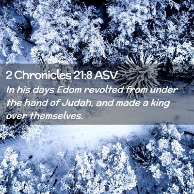 Picture 02 - 2 Chronicles 21:8 ASV - In his days Edom revolted from under the hand of - Bible Verse Picture