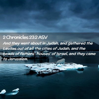 Picture 02 - 2 Chronicles 23:2 ASV - And they went about in Judah, and gathered the - Bible Verse Picture