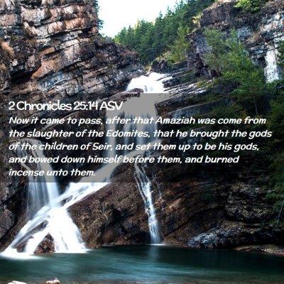 Picture 02 - 2 Chronicles 25:14 ASV - Now it came to pass, after that Amaziah was come - Bible Verse Picture