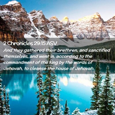 Picture 02 - 2 Chronicles 29:15 ASV - And they gathered their brethren, and sanctified - Bible Verse Picture