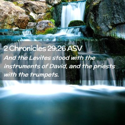 Picture 02 - 2 Chronicles 29:26 ASV - And the Levites stood with the instruments of - Bible Verse Picture