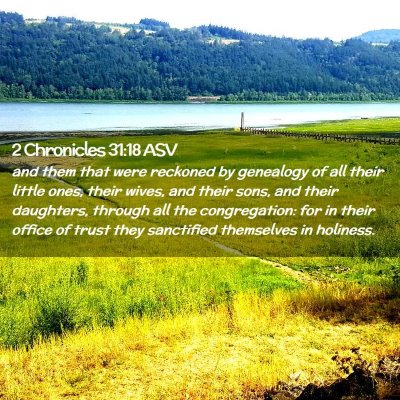 Picture 02 - 2 Chronicles 31:18 ASV - and them that were reckoned by genealogy of all - Bible Verse Picture