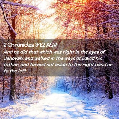 Picture 02 - 2 Chronicles 34:2 ASV - And he did that which was right in the eyes of - Bible Verse Picture