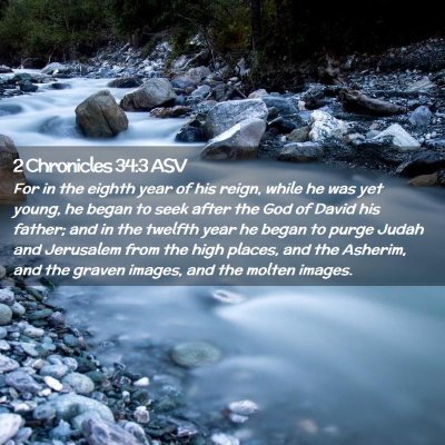 Picture 02 - 2 Chronicles 34:3 ASV - For in the eighth year of his reign, while he was - Bible Verse Picture