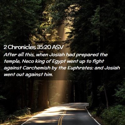 Picture 02 - 2 Chronicles 35:20 ASV - After all this, when Josiah had prepared the - Bible Verse Picture