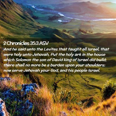 Picture 02 - 2 Chronicles 35:3 ASV - And he said unto the Levites that taught all - Bible Verse Picture