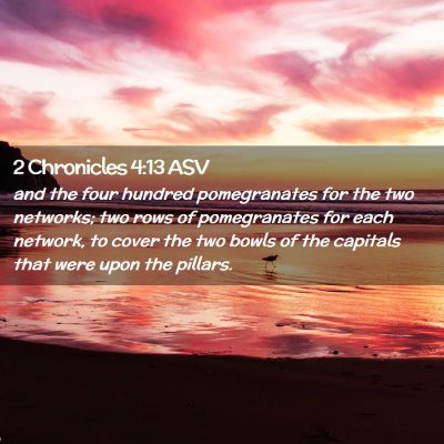 Picture 02 - 2 Chronicles 4:13 ASV - and the four hundred pomegranates for the two - Bible Verse Picture