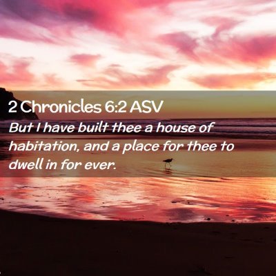 Picture 02 - 2 Chronicles 6:2 ASV - But I have built thee a house of habitation, and - Bible Verse Picture