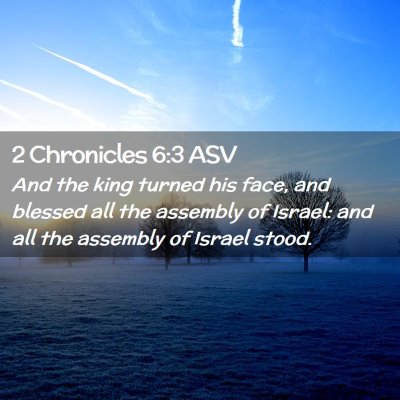 Picture 02 - 2 Chronicles 6:3 ASV - And the king turned his face, and blessed all the - Bible Verse Picture