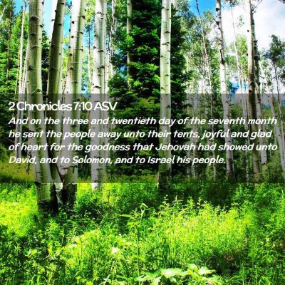 Picture 02 - 2 Chronicles 7:10 ASV - And on the three and twentieth day of the seventh - Bible Verse Picture