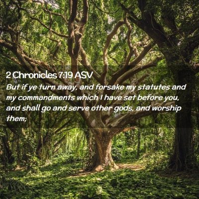 Picture 02 - 2 Chronicles 7:19 ASV - But if ye turn away, and forsake my statutes and - Bible Verse Picture